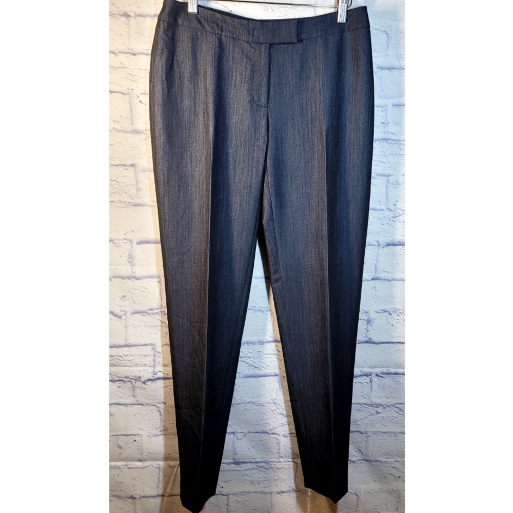 Ann Klein Pants Chambray Blue Size 4 Creased Trousers Career Business Wear